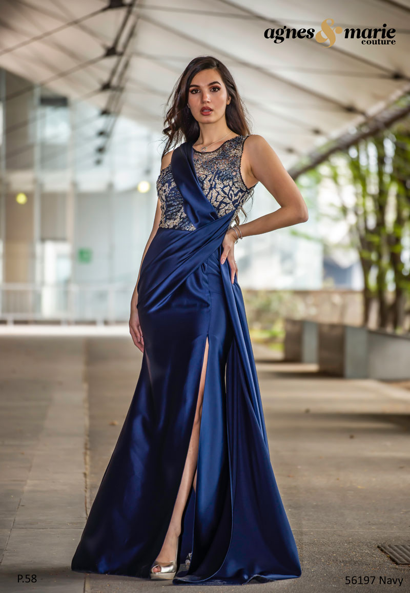  Produto: 56197 NAVY, Categoria: Vestidos de Cerimónia, Ano: 2023, Marca Agnes & Marie