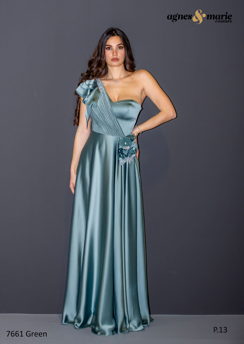  Produto: 7661 GREEN, Categoria: Vestidos de Cerimónia, Ano: 2023, Marca Agnes & Marie