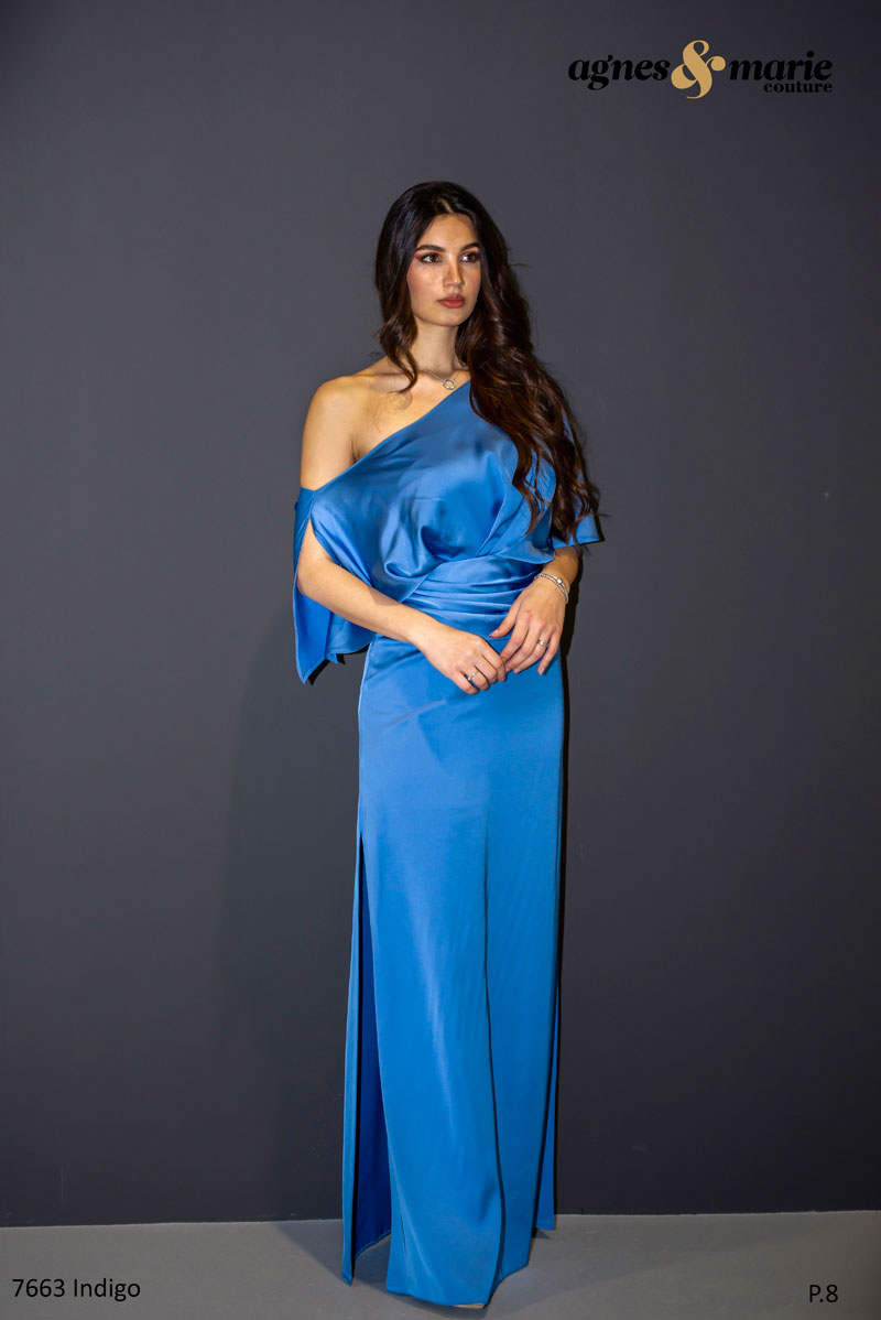  Produto: 7663 INDIGO, Categoria: Vestidos de Cerimónia, Ano: 2023, Marca Agnes & Marie