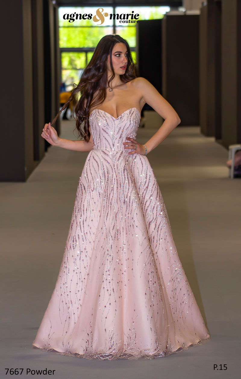  Produto: 7667 POWDER, Categoria: Vestidos de Cerimónia, Ano: 2023, Marca Agnes & Marie