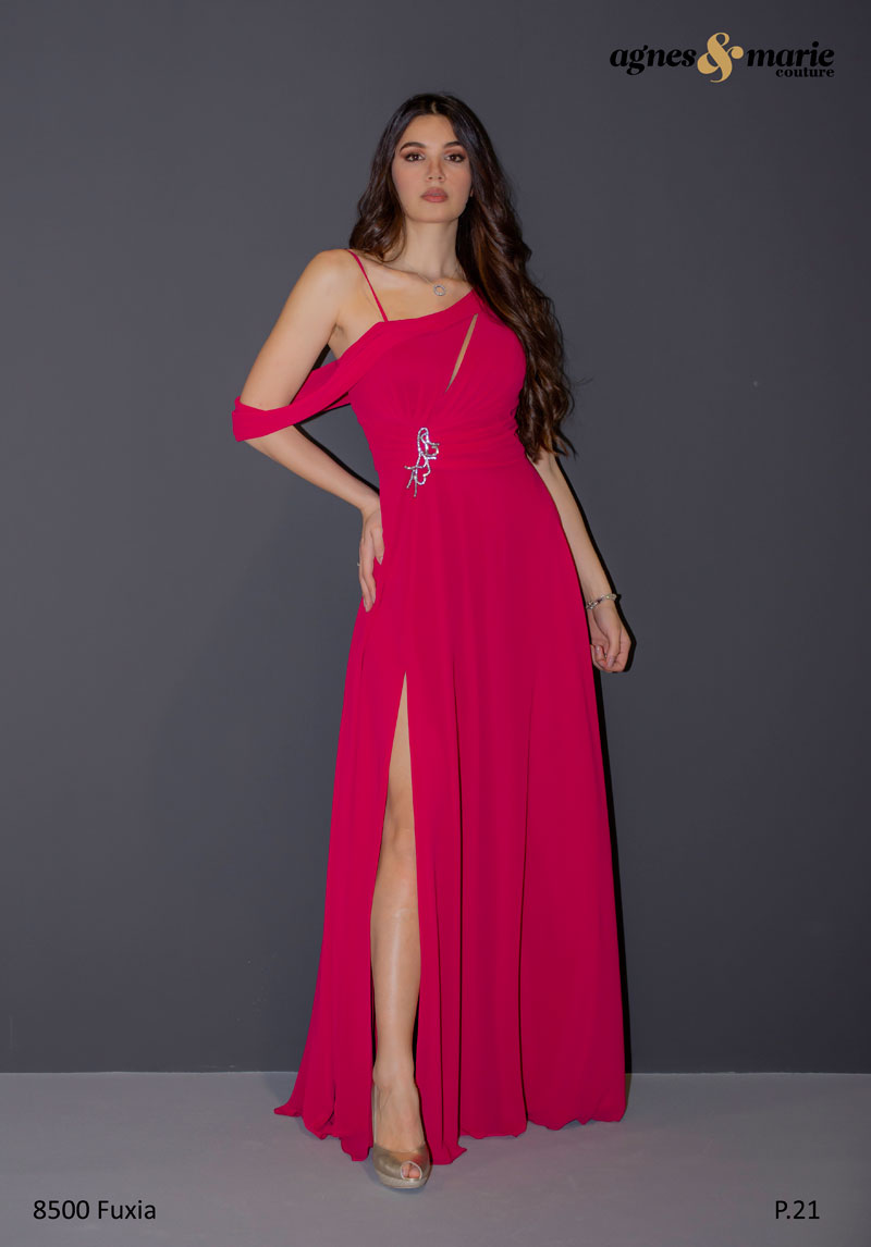 Produto: 8500 FUXIA, Categoria: Vestidos de Cerimónia, Ano: 2023, Marca Agnes & Marie