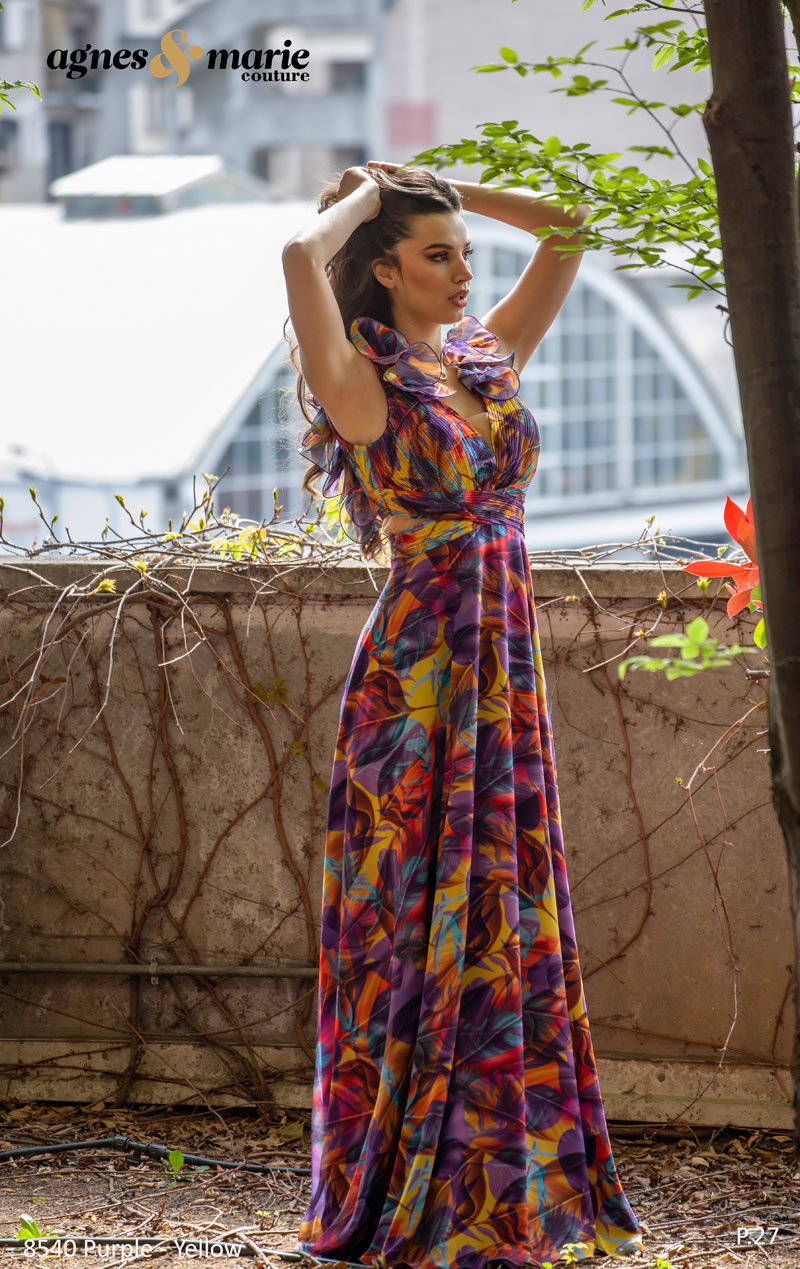  Produto: 8540 PURPLE, Categoria: Vestidos de Cerimónia, Ano: 2023, Marca Agnes & Marie