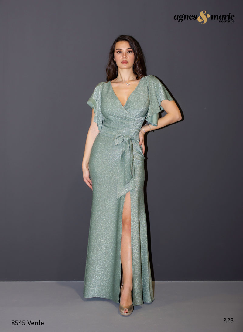  Produto: 8545 VERDE, Categoria: Vestidos de Cerimónia, Ano: 2023, Marca Agnes & Marie