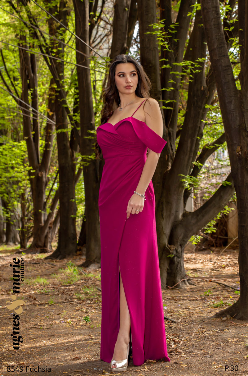 Produto: 8549 FUXIA, Categoria: Vestidos de Cerimónia, Ano: 2023, Marca Agnes & Marie