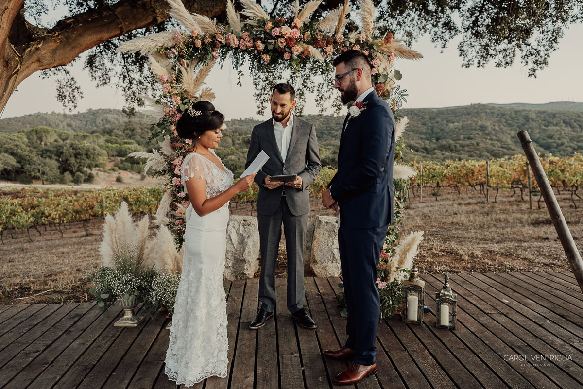 Imagem do casamento de Camila e Michael