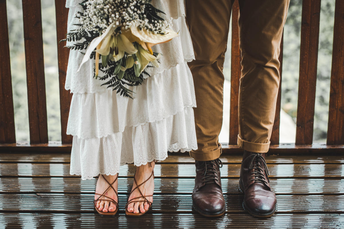 Imagem do casamento de Devon e Robert