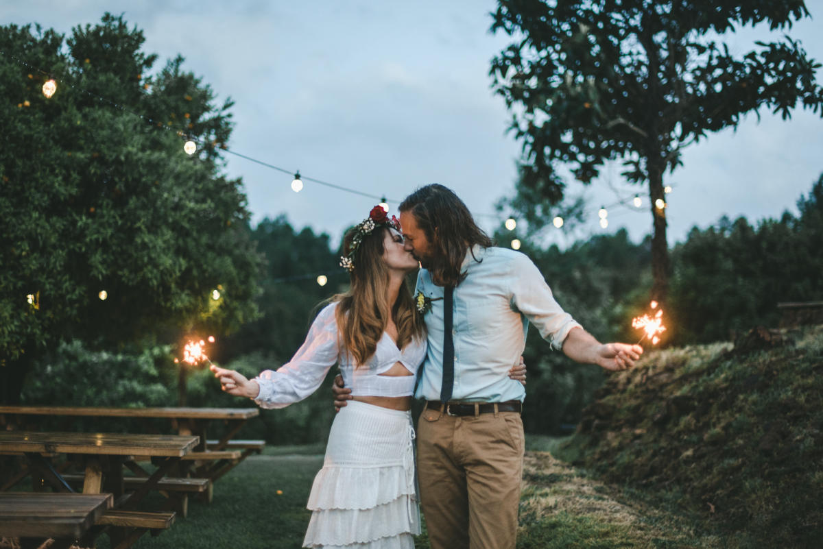 Imagem do casamento de Devon e Robert